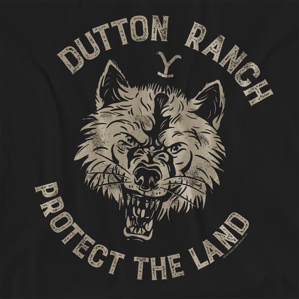 Yellowstone Dam/Dam Dutton Ranch Protect The Land Wolf T- Black XL