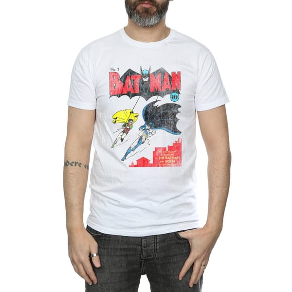 DC Comics Herr Batman Nummer 1 Omslag T-Shirt M Vit White M