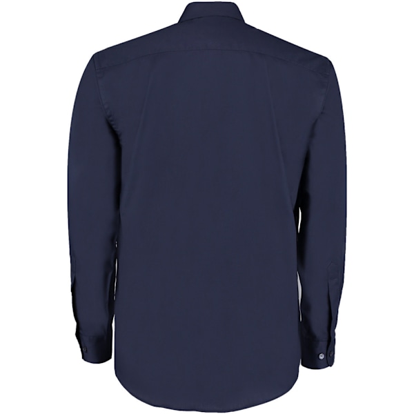 Kustom Kit Herr Långärmad Business Skjorta 19 tum Mörk Marinblå Dark Navy 19inch