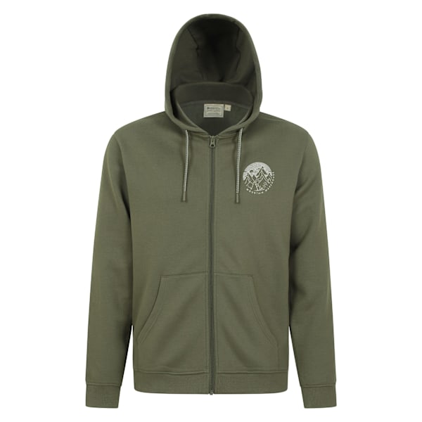 Mountain Warehouse Mens Circle Mountain Drawcord Full Zip Hoodi Khaki Green M