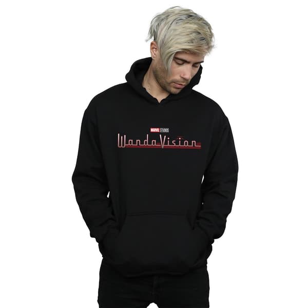 Marvel Herr WandaVision Logotyp Huvtröja S Svart Black S