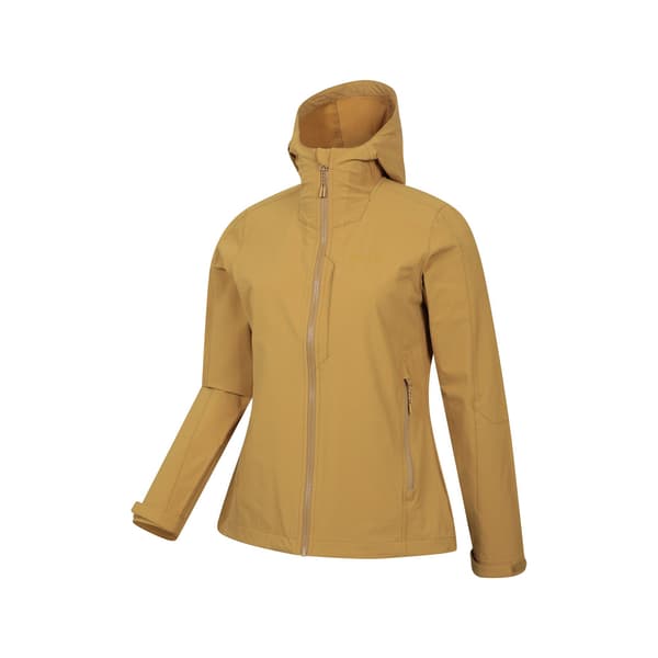 Mountain Warehouse Dam/Dam Retreat Packable Soft Shell Jacka Mustard 16 UK