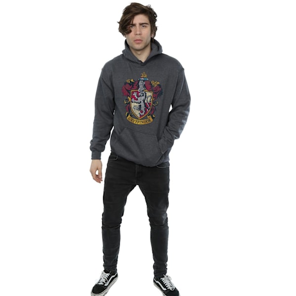 Harry Potter Gryffindor Hoodie för män L Mörk Heather Dark Heather L