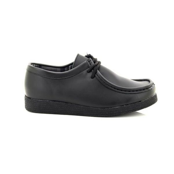 Route 21 Boys Coated Läder Förkläde Para Shoes 1 UK Svart Black 1 UK