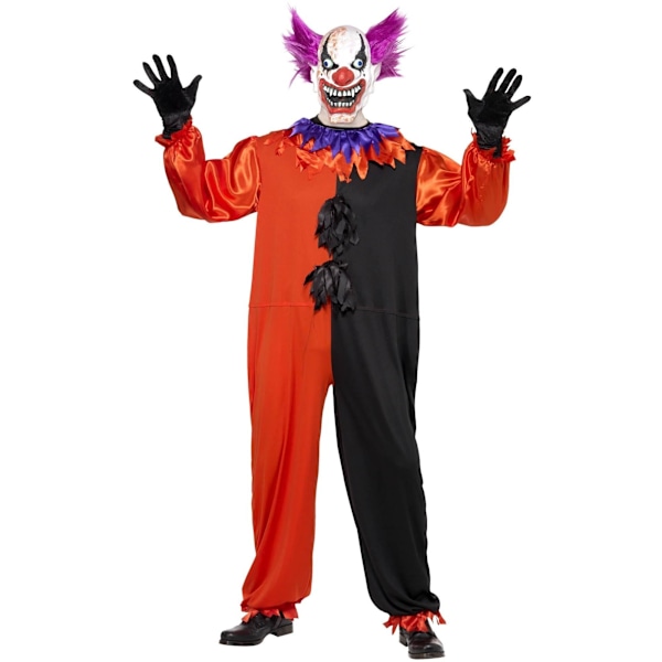 Smiffys Herr Cirque Sinister Läskig Bo Bo Clown Kostymset Red/Black L