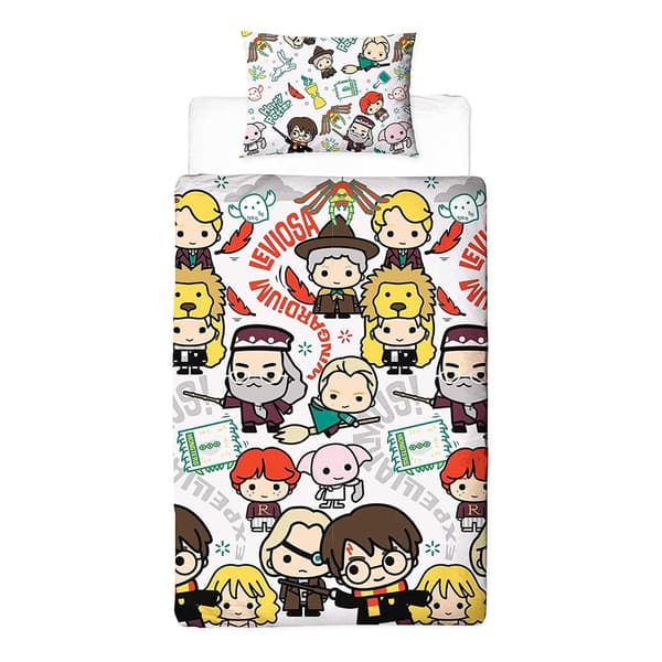 Harry Potter Chibi Vändbart Påslakanset Dubbel Multicolored Multicoloured Double