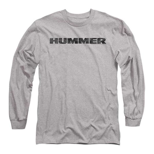 Hummer Herr Distressed Heather Logo Långärmad T-shirt L Athl Athletic Heather L