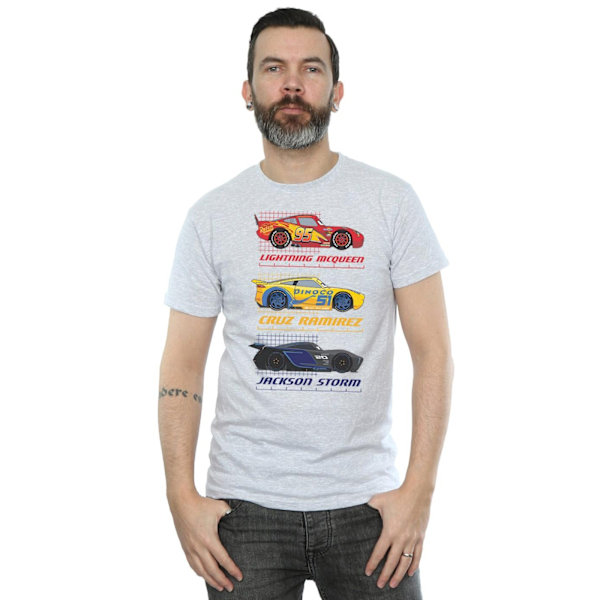 Cars Herr Racer Profil Bomull T-shirt L Sports Grey Sports Grey L