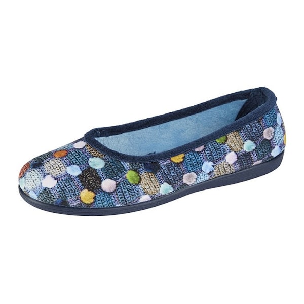 Sleepers Dam/Dam Samira Ballerina Tofflor 6 UK Blå Blue 6 UK