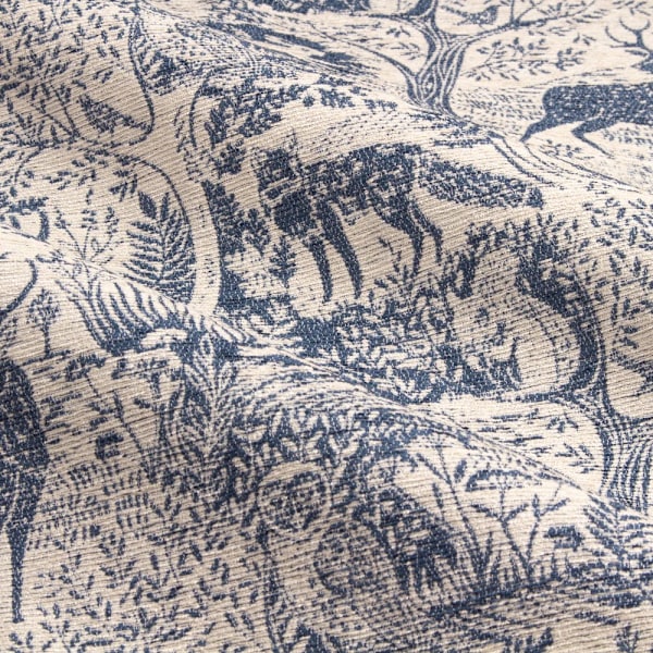 Furn Winter Woods Chenille Djur Öglett Gardiner 168cm x 137cm Midnight 168cm x 137cm