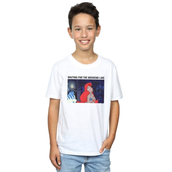 Disney Boys Den lilla sjöjungfrun som väntar på helgens T-shirt Black 9-11 Years