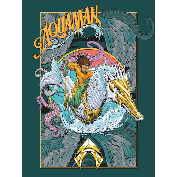 Aquaman och det förlorade kungadömet Episk Vintage Canvas Print 80cm x 6 Multicoloured 80cm x 60cm