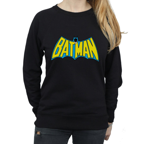 Batman Dam/Dam Retro Logotyp Heather Sweatshirt XL Svart Black XL