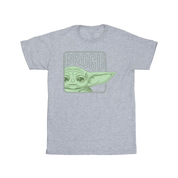 Star Wars Boys The Mandalorian Grogu Box T-shirt 5-6 år Sport Sports Grey 5-6 Years