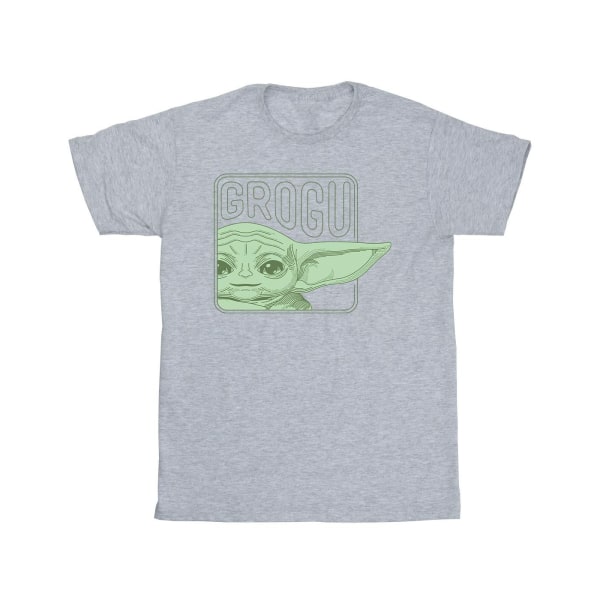 Star Wars Boys The Mandalorian Grogu Box T-Shirt 7-8 år Spor Sports Grey 7-8 Years