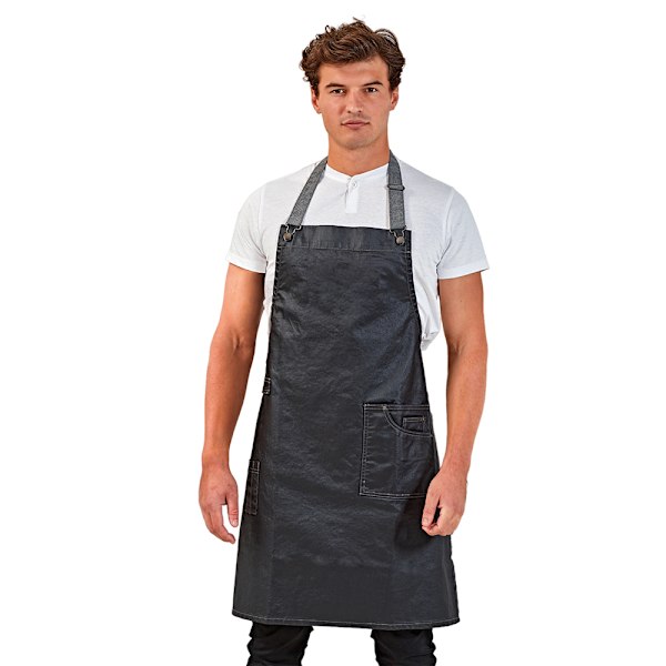 Premier District Haklappsförkläde One Size Svart Denim Black Denim One Size