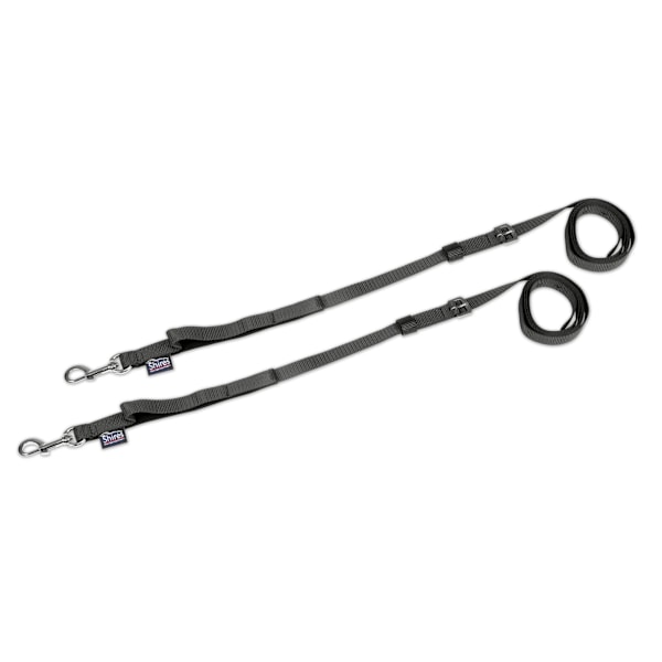 Shires Nylon Web Häst Sidotygel (2-pack) One Size Svart Black One Size
