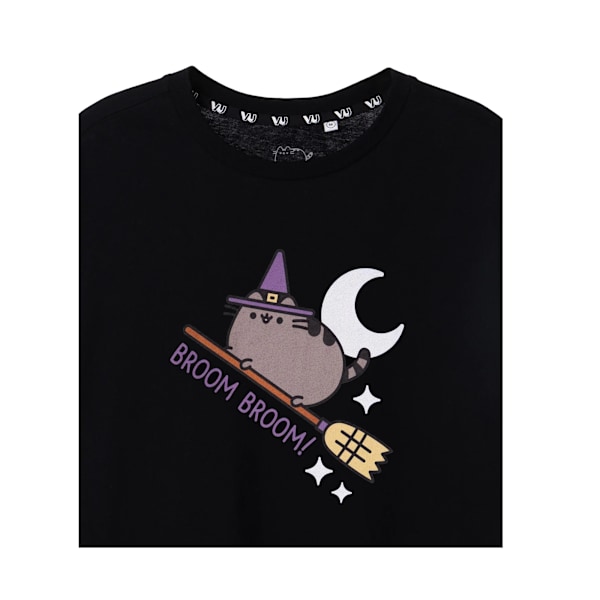 Pusheen Dam/Dam Broom Broom Halloween T-shirt XXL Svart Black XXL