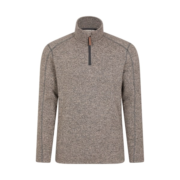 Mountain Warehouse Idris II Halvzip Fleece Top S Beige för män Beige S