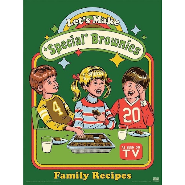 Steven Rhodes Let´s Make Special Brownies Print 40cm x 30cm Mul Multicoloured 40cm x 30cm