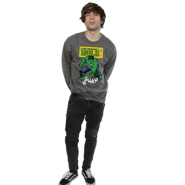 Marvel Herr Hulk Krunch Sweatshirt XL Kolgrå Charcoal XL