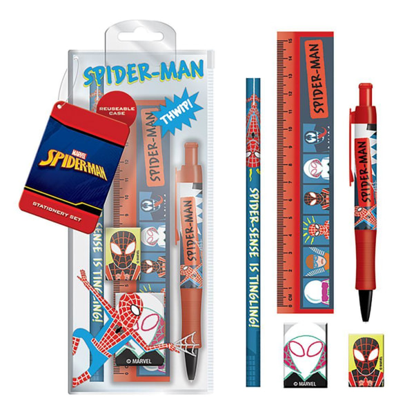Spider-Man Sketch Set (Förpackning med 5) One Size Röd/Blå Red/Blue One Size