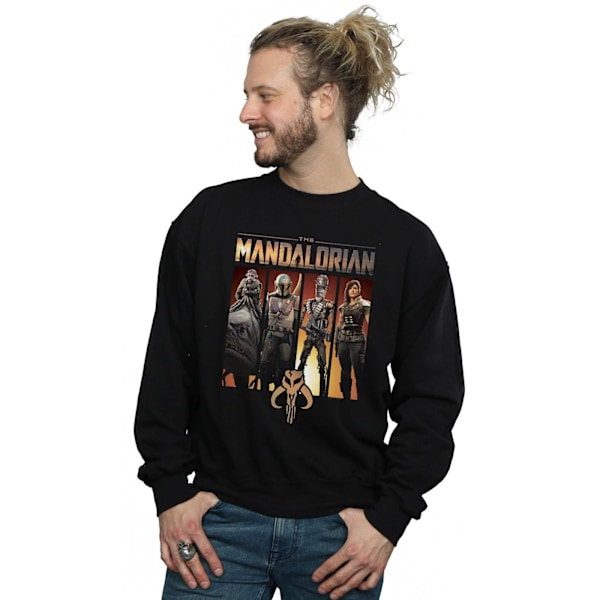 Star Wars Herr The Mandalorian Karaktär Lineup Sweatshirt XL B Black XL