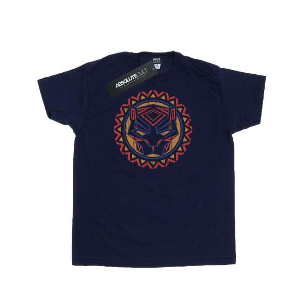 Marvel Herr Svart Panter Tribal Panther Ikon T-shirt L Marin Blå Navy Blue L