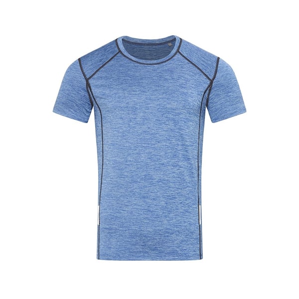 Stedman Herr Sports Reflekterande Återvunnen T-shirt L Blåmelerad Blue Heather L