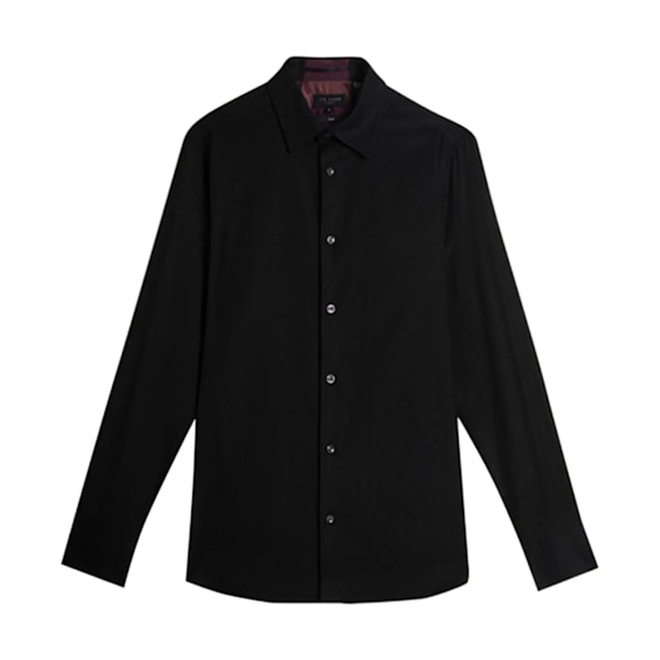 Ted Baker Herr Lecce Texturerad Randig Långärmad Skjorta M Svart Black M