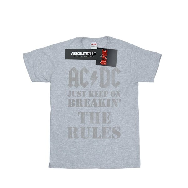 AC/DC Boys Just Keep On Breaking The Rules T-Shirt 7-8 år Sp Sports Grey 7-8 Years