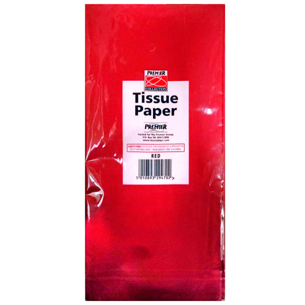 Premier Plain Tissue Paper (5-pack) En Storlek Röd Red One Size