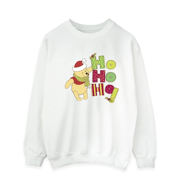 Disney Herr Winnie The Pooh Ho Ho Ho Scarf Sweatshirt S Vit White S