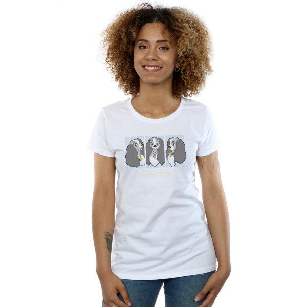 Disney Womens/Ladies Lady And The Tramp Lady Ramar Bomull T-Sh White S