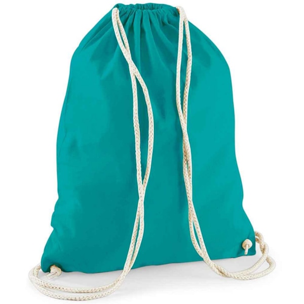 Westford Mill Bomullspåse med dragsko, One Size, Smaragdgrön Emerald One Size
