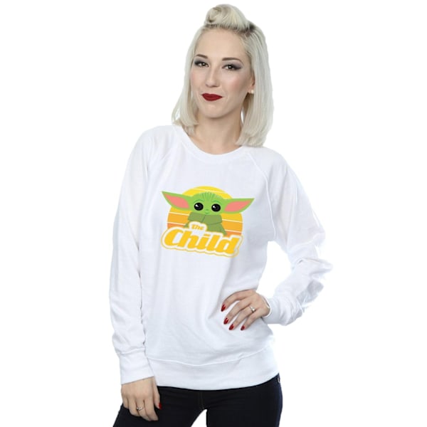 Star Wars Dam/Damer The Mandalorian The Child Retro Sweatshirt White M