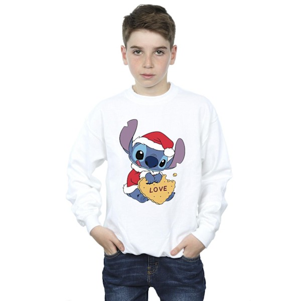 Disney Boys Lilo And Stitch Jul Kärlek Biscuit Sweatshirt 1 White 12-13 Years