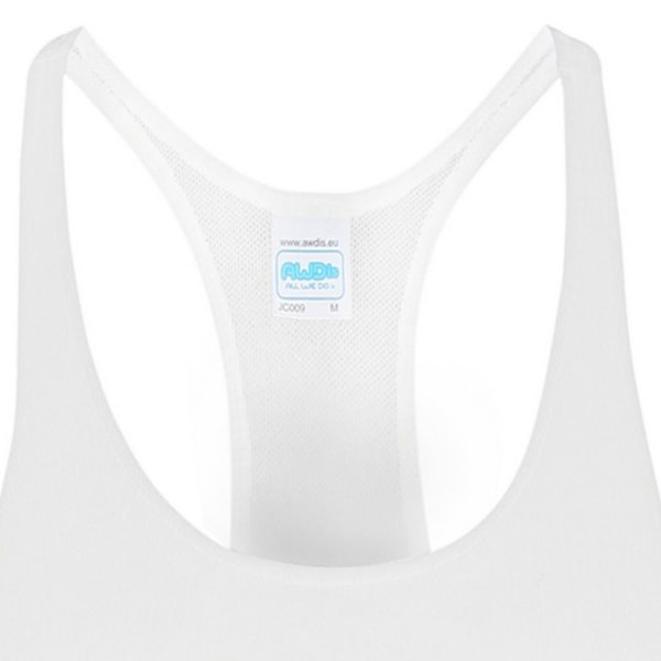 AWDis Just Cool Herr Plain Muscle Sports/Gym Vest Top S Arctic Arctic White S