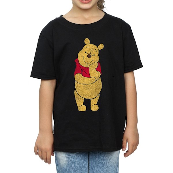 Winnie the Pooh flickor klassisk bomull T-shirt 12-13 år svart Black 12-13 Years