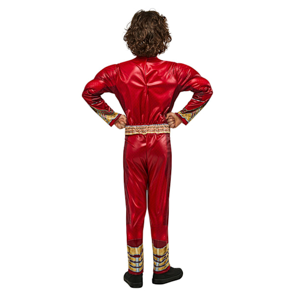 Shazam Pojkkostym i Polyester XS Röd/Guld Red/Gold XS