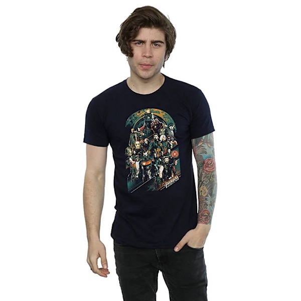 Avengers Infinity War Herrkaraktärer Bomull T-shirt M Marinblå Navy Blue M