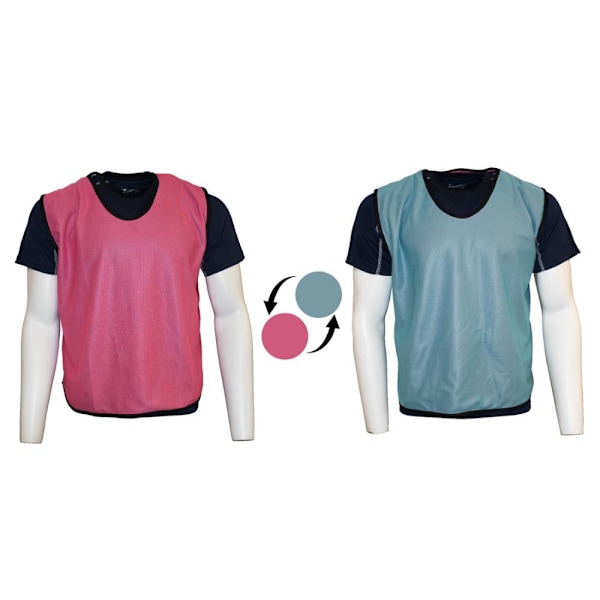 Precision Barn/Kids Enkelt Mesh Vändbar Träningssallad 2-3 Pink/Sky 2-3 Years