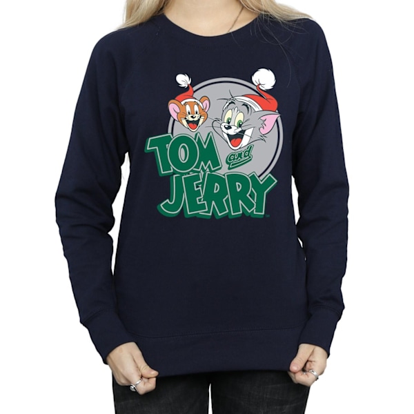 Tom And Jerry Damkläder/Dam Julhälsningar Sweatshirt XXL Navy Blue XXL