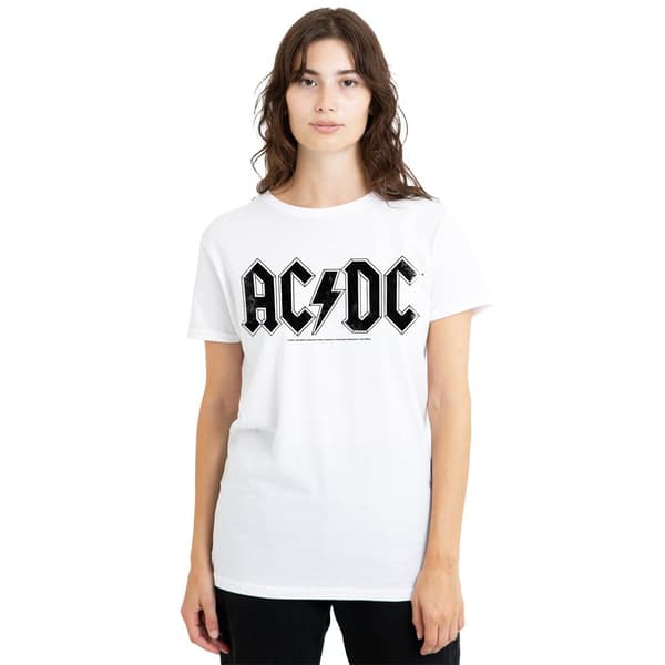 AC/DC Unisex Vuxen Logotyp T-Shirt M Vit White M