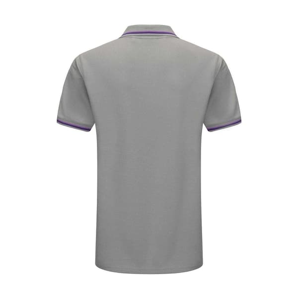 Slazenger Herr Kontrastrandig Pikétröja L Ljusgrå Light Grey L
