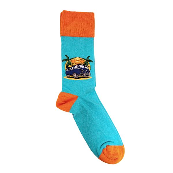 Simply Essentials Boys Toys Mens Campervan Socks 6-11 UK Bright Bright Blue 6-11 UK