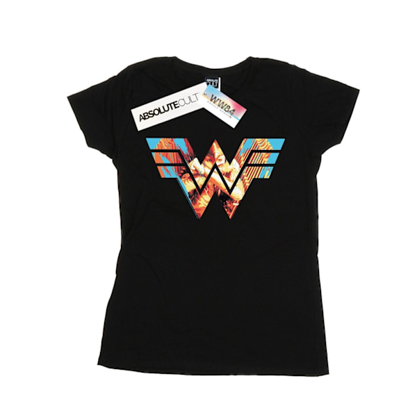 DC Comics Dam/Kvinnor Wonder Woman 84 Symbol Korsade Armar Bomull T-shirt Black L
