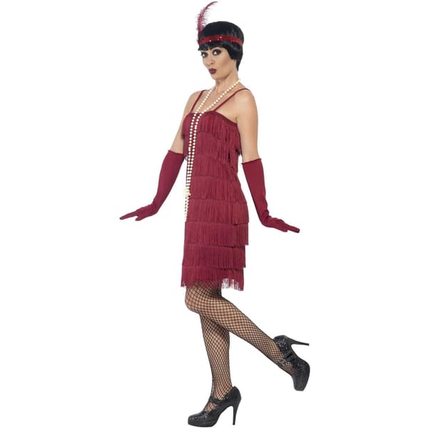 Smiffys Dam Flapper Kostymset M Röd Red M
