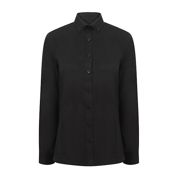 Henbury Dam/Damer Modern Långärmad Oxford Skjorta S Svart Black S