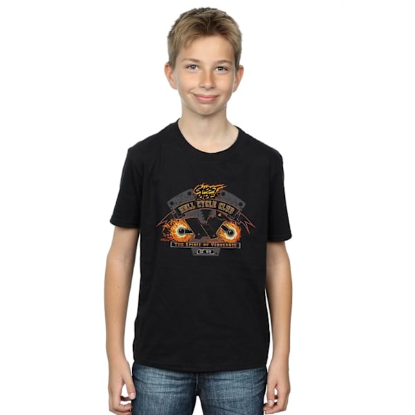 Marvel Pojkar Ghost Rider Hell Cycle Club T-Shirt 7-8 År Svart Black 7-8 Years